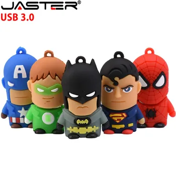 Animacinių filmų Superherojus USB 3.0 Flash Drive, 4G, 8G 16GB 32GB 64GB 128GB Kūrybiškumą 