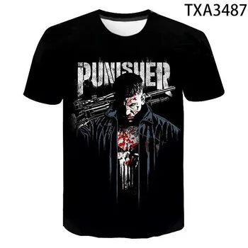 2020 Naujas Vasaros Punisher 3D T Marškinėliai Atsitiktinis Berniukas mergaitė Vaikai Mados Streetwear Print T-marškinėliai Vyrams, Moterims, Vaikams, Kietas Viršūnes Tee