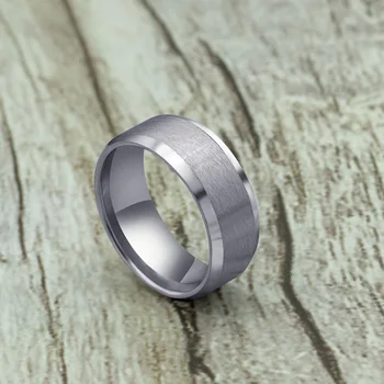 8mm Nerūdijančio Plieno Žiedas Vyrams Aukštos Kokybės bižuterijos Žiedas Vyrų Titano Juoda