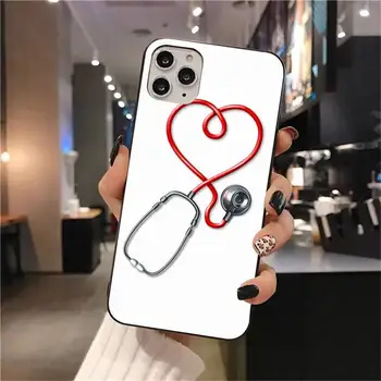CUTEWANAN Slaugytoja Medicinos Medicina, Sveikata Širdies Coque Shell Telefono dėklas skirtas iPhone 11 pro XS MAX 8 7 6 6S Plus X 5S SE 2020 XR