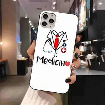 CUTEWANAN Slaugytoja Medicinos Medicina, Sveikata Širdies Coque Shell Telefono dėklas skirtas iPhone 11 pro XS MAX 8 7 6 6S Plus X 5S SE 2020 XR