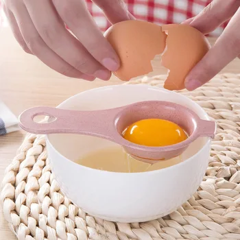 1PC 13*6cm Plastikinių Kiaušinių Separatorius Balta Trynys Sijojimo Namų Virtuvės Šefas Valgomasis, maisto Gaminimo Įtaisą Naujas