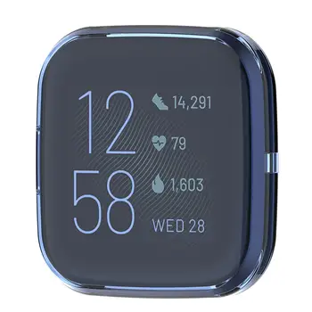 Ultra-plonas Minkštos TPU Raštas Atveju Padengti Fitbit Versa 2 Smart Watch Visišką Apsauginį kiautą Raštas Silikono Atvejais