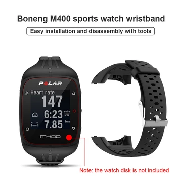 Silikono Kvėpuojantis Apyrankės Dirželio už M400 M430 Smart Žiūrėti Watchband Apyrankės Dirželio Pakeitimo Polar M400 M430 GPS