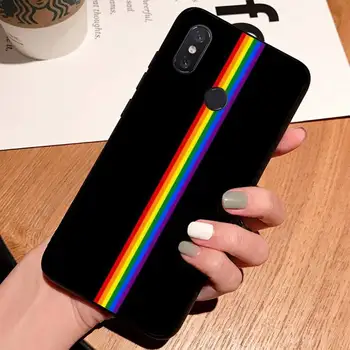 Vaivorykštė, Gėjų, Lesbiečių LGBT Pride Minkšto Silikono Black Telefoną Atveju Xiaomi Redmi 4x 5 plius 6A, 7, 7A 8 mi8 8lite 9 pastaba 4 5 7 8 pro