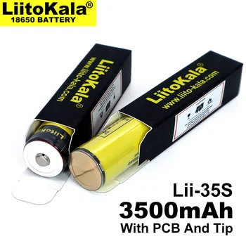 1-10VNT LiitoKala Lii-35S 18650 baterija 3,7 V ličio jonų 3500mAh ličio baterija tinka žibintuvėlis PCB apsauga