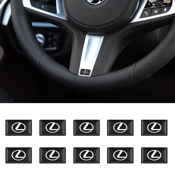 10vnt Epoksidinės 3D Automobilių Lipdukas Emblema Decal Interjero Puošmena Lexus CT ES GS GX YRA LF-A LS LX RX PK Automobilių Optikos Reikmenys