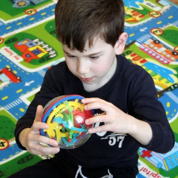 3D Intelektas Puzzle Labirintas Kamuolys Žaidimas Vaikams Švietimo Metalo Žaislas Medinis Mokymosi Kūrybiškumą Vaikams nuo 1-3 Berniukams, Mergaitėms, Kūdikiams