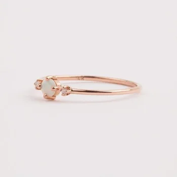 Mada, suapvalinti opal natūralaus akmens Plonas žiedai moterų 2020 m. derliaus cirkonis rose aukso spalvos bijoux accesorios mujer anel de namoro