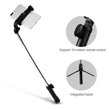 XT10 Ištraukiamas Wireless Handheld Selfie Stick Trikojo, Fotografavimas Kontrolės Stick Užrakto Valdymo Sulankstomas Laikmatis Mount Turėtojas