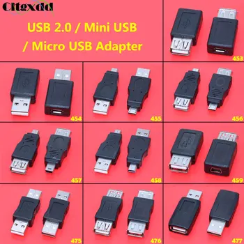 Cltgxdd 1Pcs OTG 5pin F/M, Mini USB, Micro USB 2.0 Adapteris Keitiklis USB Vyrų ir Moterų Micro USB Adapter Car MP3 Telefonai Conve