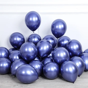 10vnt 12inch Mėlyna Žalia Metallic Lateksiniai Balionai Perliniu Metalo balionas Vestuvių, Gimtadienio Pagal Jūros Tema Dekoracijos