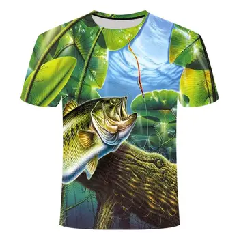 2020 naujų žvejybos t-shirt stiliaus atsitiktinis 3D spausdinimas skaitmeninių žuvų, t-marškinėliai, vyriški marškinėliai vasaros trumpomis rankovėmis apvalios kaklo viršų