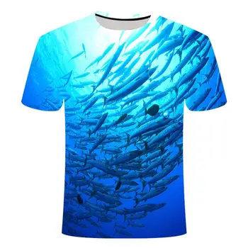2020 naujų žvejybos t-shirt stiliaus atsitiktinis 3D spausdinimas skaitmeninių žuvų, t-marškinėliai, vyriški marškinėliai vasaros trumpomis rankovėmis apvalios kaklo viršų