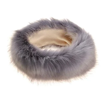 Žiemą Storas Lankelis Moterims, Vyrams Kailio Hairband Rusijos Furry Earmuffs Elastinga Turbaną Plačios Skrybėlės Slidinėjimo Skrybėlės Priedai