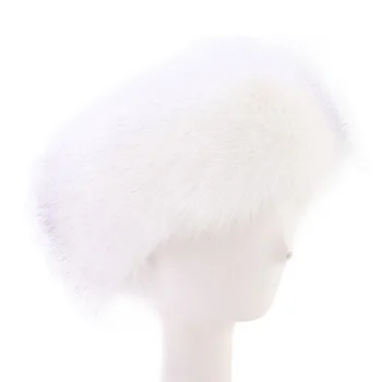 Žiemą Storas Lankelis Moterims, Vyrams Kailio Hairband Rusijos Furry Earmuffs Elastinga Turbaną Plačios Skrybėlės Slidinėjimo Skrybėlės Priedai
