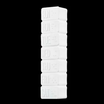 Karšto 7 Dienų Tablečių Dėžutės Plastikinės Medicina Atveju Saugojimo Pill Tabletės Organizuoti Būti Atveju Rūšiuoti Lankstymo Savaitės Tablet Brailio Recognit