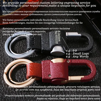 Jobon Aukštos Kokybės Vyrai Key Chain Užsakymą Užrašu Automobilio Raktų Pakabukai Sagtis, Odos, Klasikinis Raktų Žiedas Turėtojas Geriausia Dovana Karabinas Papuošalai