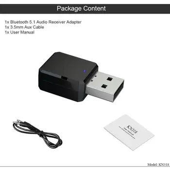 2 In 1 Belaidis USB Bluetooth Adapteris 5.0 Imtuvas Siųstuvas 3.5 mm AUX TV KOMPIUTERIO, Ausinės, Namų garso sistemos Automobilio HIFI Audio TXTB1