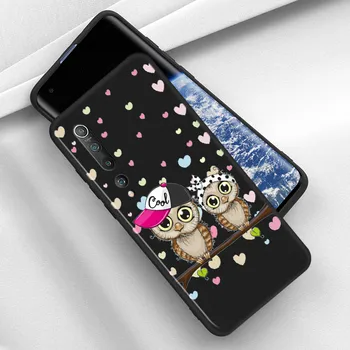 Silikono Padengti Mielas Gyvūnų Pelėda Už Xiaomi Mi Pastaba 10T 10 9 9T SE 8 A3 CC9E Pro Lite Ultra 5G Telefono dėklas