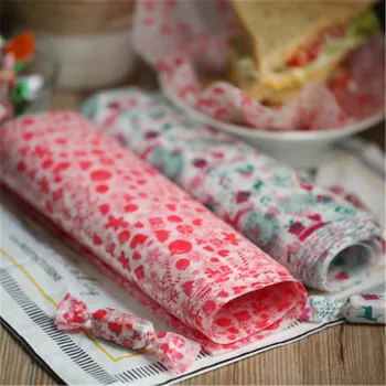 25Pcs Kalėdų vaškinio Popieriaus Maisto Wrapper Knyga, Duonos Sandwichs Fri, Mėsainiai Oilpaper Pakavimo Popierius Nonstick Kepimo vaškinio Popieriaus