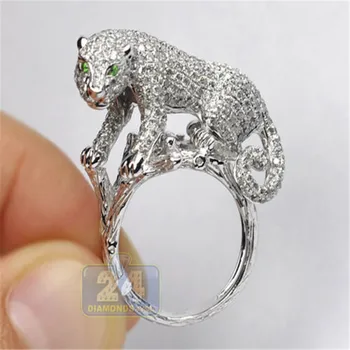 MDNEN Naujo Dizaino Asmenybės Leopard Žiedas Tendencija Sidabro Spalvos Žiedas Vyrams Gimtadienio Papuošalai Žiedas