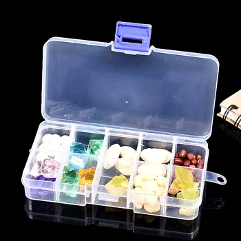 Nuimamas Skaidrus Plastikas, Auskarai, Papuošalų Dėžutės Nešiojamų Mažų Tablečių Dėžutė Multi-klasės Rūšiavimo Dėžutės Laikymo Dėžutė