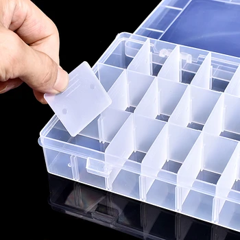 Nuimamas Skaidrus Plastikas, Auskarai, Papuošalų Dėžutės Nešiojamų Mažų Tablečių Dėžutė Multi-klasės Rūšiavimo Dėžutės Laikymo Dėžutė