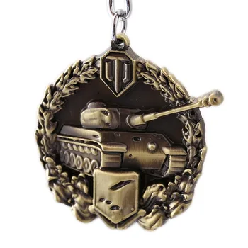 World of Tanks Key Chain Ramus Medalis Raktų pakabukai Dovanų Chaveiro Automobilių Spartiečiai Medalis Keychain Papuošalai Raktų pakabukas Suvenyrų YS11609