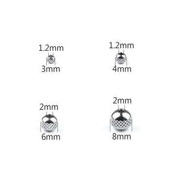 WYLeeS Grid/Padangų formos Nerūdijančio plieno granulės 3 4 6 8mm Apvalios Metalinės Prarasti Karoliukai Papuošalai Karoliai, Apyrankės Padaryti DIY Rasti