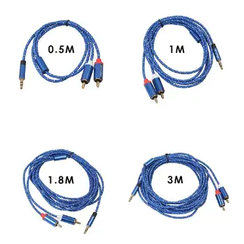 3.5 mm Male, kad 2RCA Audio Splitter rca kabelis, 3.5 mm Lizdas Garso Stereo Y Splitter Kabelį, Laidą, Telefono Ausinės Splitter Rca kabelis