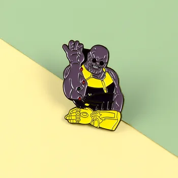 GDHY Thanos Sagė, mokslinės fantastikos veiksmo Filmą vaidmenis Emalio Smeigtukai marvel superhero Sagės Atvartas, kuprinės, krepšiai Ženklelis papuošalai