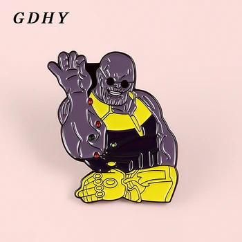 GDHY Thanos Sagė, mokslinės fantastikos veiksmo Filmą vaidmenis Emalio Smeigtukai marvel superhero Sagės Atvartas, kuprinės, krepšiai Ženklelis papuošalai