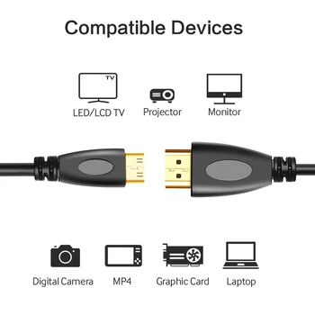 HobbyLane Didelės Spartos HDMI suderinamus Kabelis HDMI Adapteris-suderinama A HDMI suderinamus Mini Kabelis HDMI suderinamus 4k