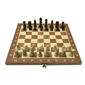 29cm Mediniai šachmatų lentos Lyginimo Lenta Šachmatų Žaidimas Juokinga Tarptautinės Šachmatų Rinkinį Už Šalies Šeimos Veikla