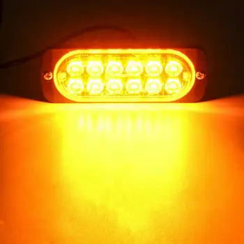 2vnt 12V 12-Led Šviesos Juosta Gintaro Automobilių, Sunkvežimių šoninis gabaritinis žibintas Posūkio Šviesos Juostos Rodiklių lemputė Pavojaus Signalą Įspėjamasis Žibintas