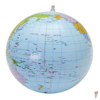 1pcs 30cm Pripučiami Pasaulyje, Pasaulio Žemės Vandenynų Žemėlapyje Kamuolys Geografijos Mokymosi Švietimo Paplūdimio Kamuolys Mokyklos priedai