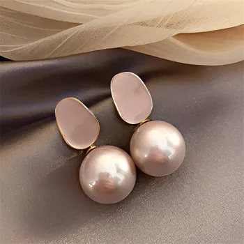 2VNT korėjos versija rožinis perlas pakabukas auskarai, black pearl auskarai, klasikinis retro stiliaus Moterų Vestuves Dovana