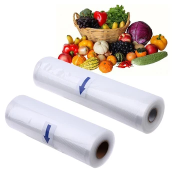 Plastikiniai Maišeliai 1 Roll Vakuuminės Maisto Saugojimo Krepšys Su Virtuvės Linijos Gruntas Rolls PA Maisto kokybės Išlaikyti Šviežią Membranos