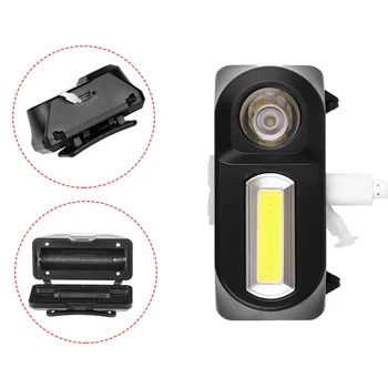 Nešiojamų Mini XPE+COB LED Žibintai USB Įkraunamas Žibintuvėlis Žibintų Q5 Žibintas Žibintuvėlis, Lauko Kempingas priekinis žibintas Žibintuvėlis