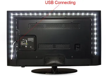 5V USB LED Juostelės 2835 DC LED Šviesos Lanksti 50CM 1M 2M 3M 5M Balta Šilta TV Foninio Apšvietimo, Naktį Šviesos Luces Led Neon