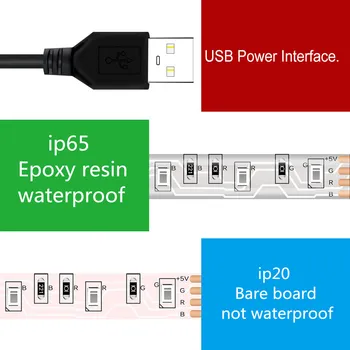5V USB LED Juostelės 2835 DC LED Šviesos Lanksti 50CM 1M 2M 3M 5M Balta Šilta TV Foninio Apšvietimo, Naktį Šviesos Luces Led Neon