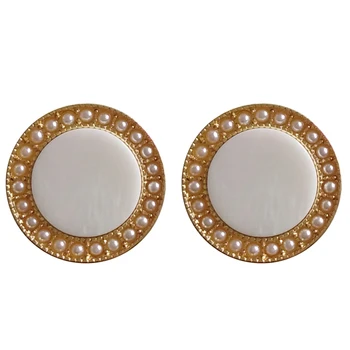 Derliaus temperamentas shell auskarai minimalistinio stiliaus prancūzų prabangos turas pearl stud auskarai moterims, Papuošalai Priėmimo