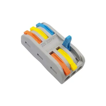 Naujų spalvų mini greitas vielos jungtis (10 vnt (partijos), universalus kompaktiškas laidų jungties tipas , plug-in terminalo blokas