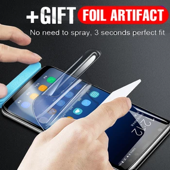 Apsaugos Visą Dangtelį Ant Samsung Galaxy S6 S7 S5 S4 S3 mini Pastaba 5 4 3 Hidrogelio Kino Screen Protector, Ne Stiklas