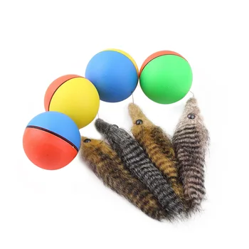 1Pcs Kačių Žaislai Bebrų Weasel Geležinkelių Motorinių Ball Žaislas, skirtas Naminių Kačių, Šunų Vaikai Šokinėja Įdomus Juda Chaser Pet products
