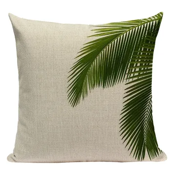 Tropinių Augalų Palmių Spausdinti Dekoratyvinis Mesti Pagalvę Pagalvėlė Padengti Atveju Žalias Lapas Lapų Pagalvėlė Atveju, Sofos Namuose