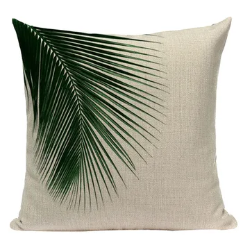 Tropinių Augalų Palmių Spausdinti Dekoratyvinis Mesti Pagalvę Pagalvėlė Padengti Atveju Žalias Lapas Lapų Pagalvėlė Atveju, Sofos Namuose