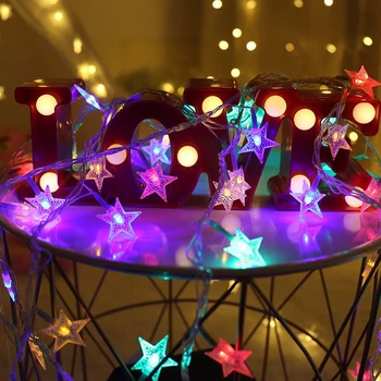 220V/USB/Baterijos Valdomas Star String Žibintai LED Pasakų Žibintai Kalėdų Vakarėlį, Vestuvių Dekoravimas Žibintai Veikia Šviesos Blyksnis