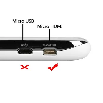 Micro HDMI suderinamus D Tipo Up & Down & Kairėje ir Dešinėje Sulenkta Alkūnė Kabelis 50cm 4K 3D 1080p MicroHDMI garso Tablet vaizdo Kamera